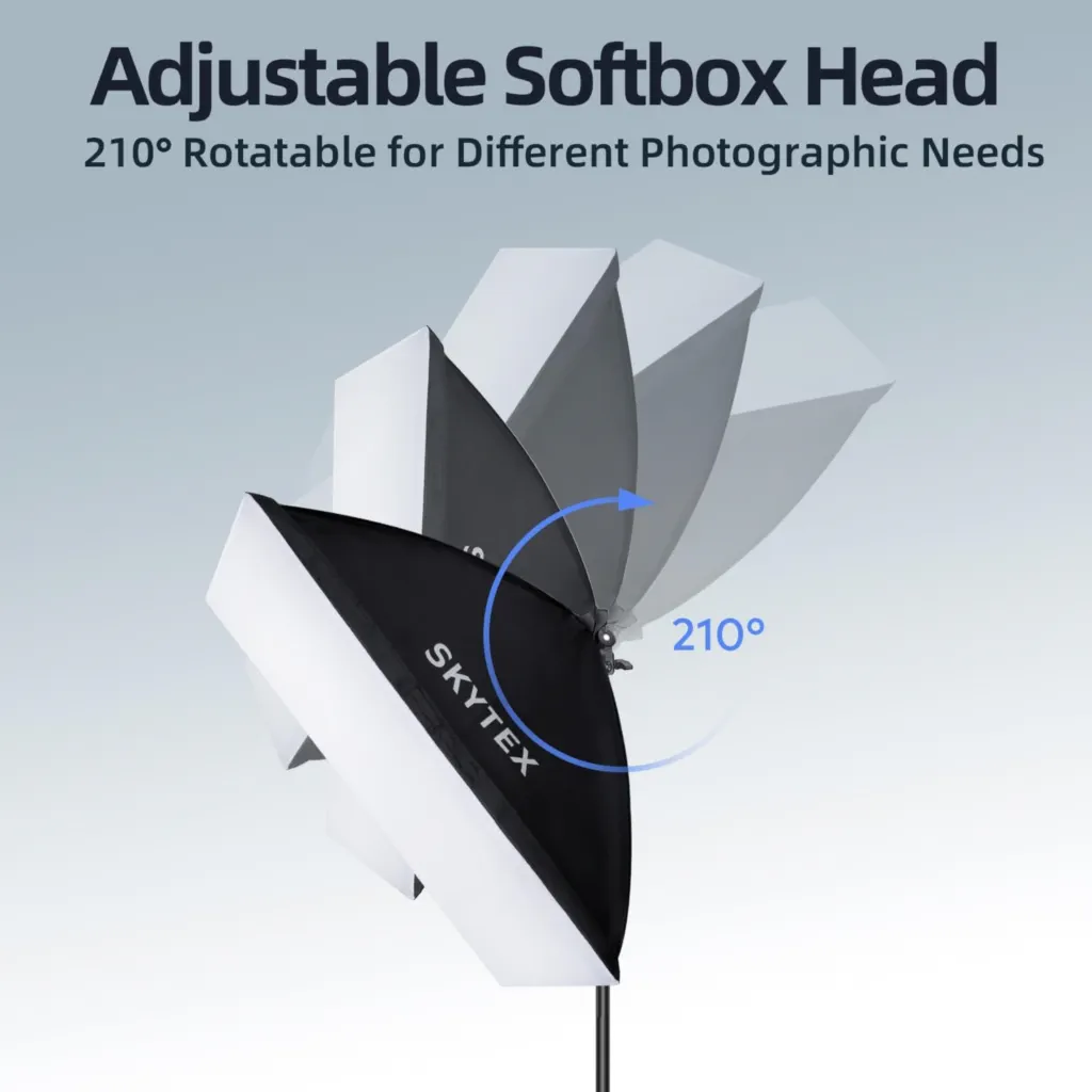 Skytex Softbox Lighting Kit (2-Pack) - 20x28in, 85W LED Bulbs, Adjustable 2700-6400K